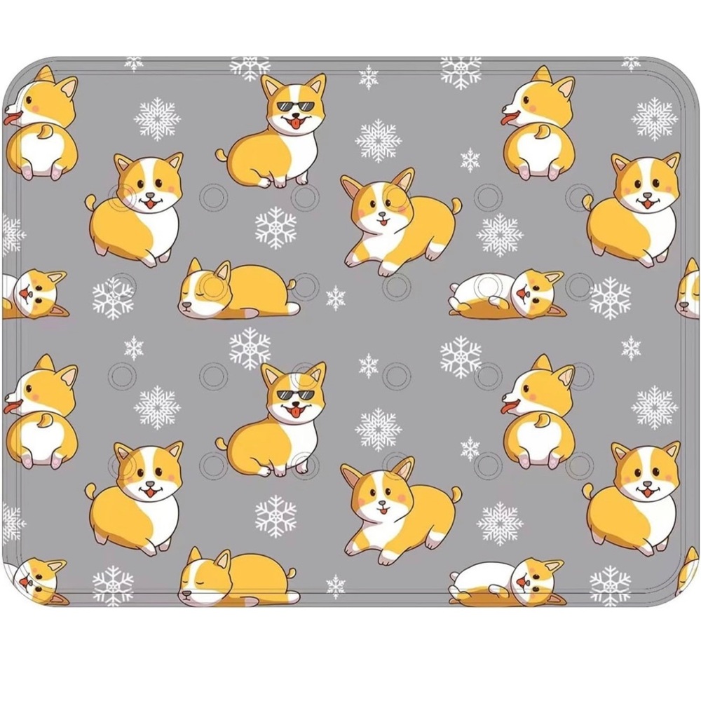 Pet Cooling Ice Pad Cat/Dog Cooler Cat Bed  (Color : Gray, Size : 30x40cm)